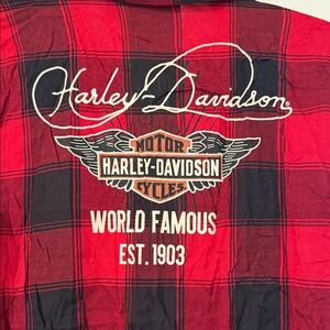 Harley-Davidson Red and Black Checkered Shirt